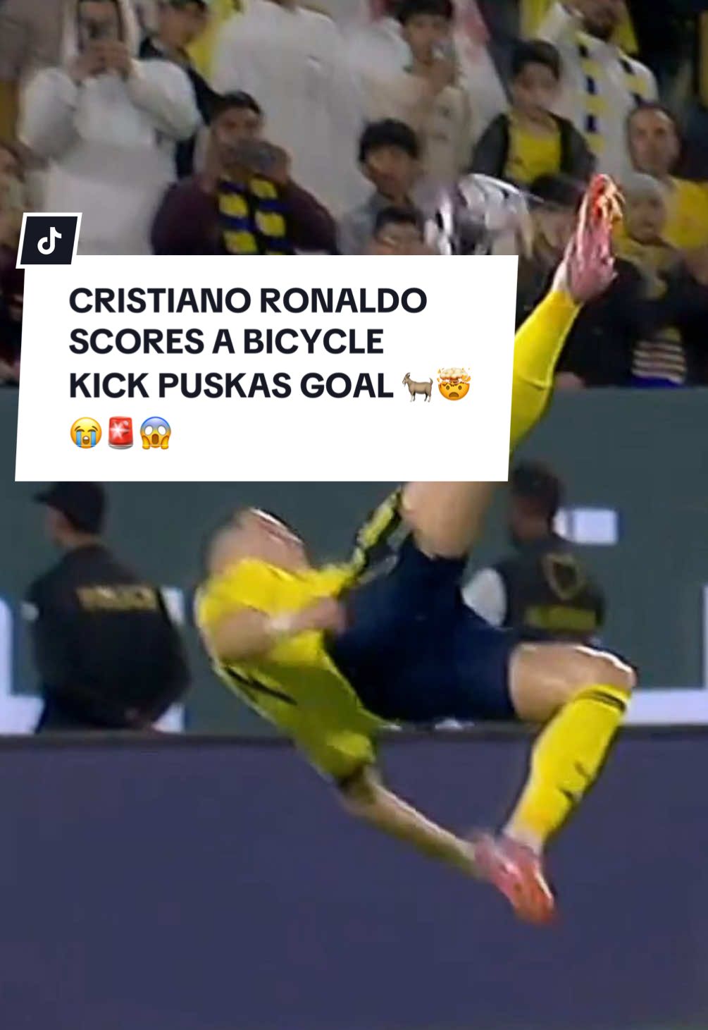 CRISTIANO RONALDO SCORES A BICYCLE KICK PUSKAS GOAL 🐐🤯😭🚨😱 Cristiano Ronaldo goal today Ronaldo bycicle kick goal today #ronaldo #cristianoronaldo #alnassr #realmadrid #goat 