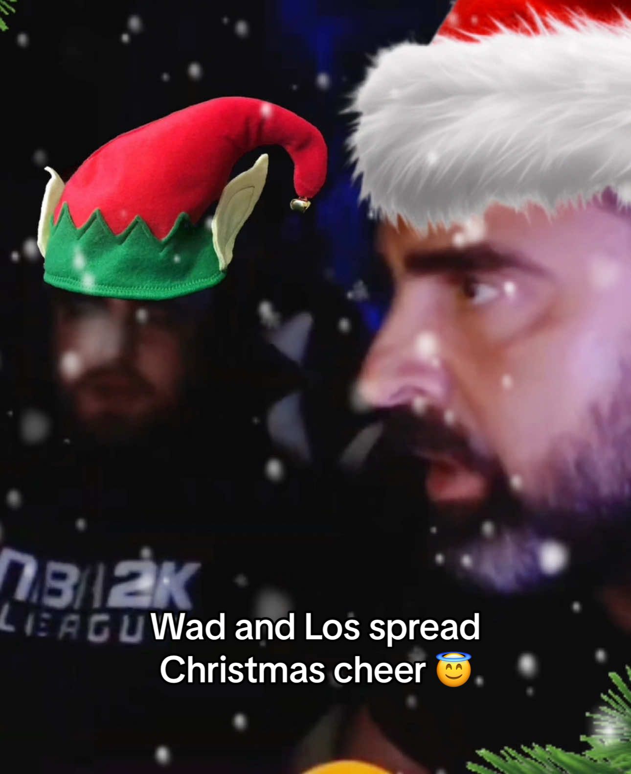 You can tell Los and Wad are both on the nice list 🎄 #lospollostv #jollyposting #lospollostvdad #christmas #fyp