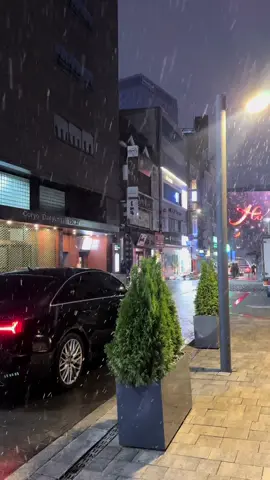 The first snowfall in Korea.#korea #seol #snowfall #winter #fyp 