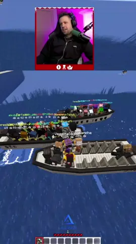 Auron, Vegetta y Komanche; Los VIP se hunden,  baño de humildad  #squidcraft4 #auronplay #vegetta777 #komanche #alrazirp 