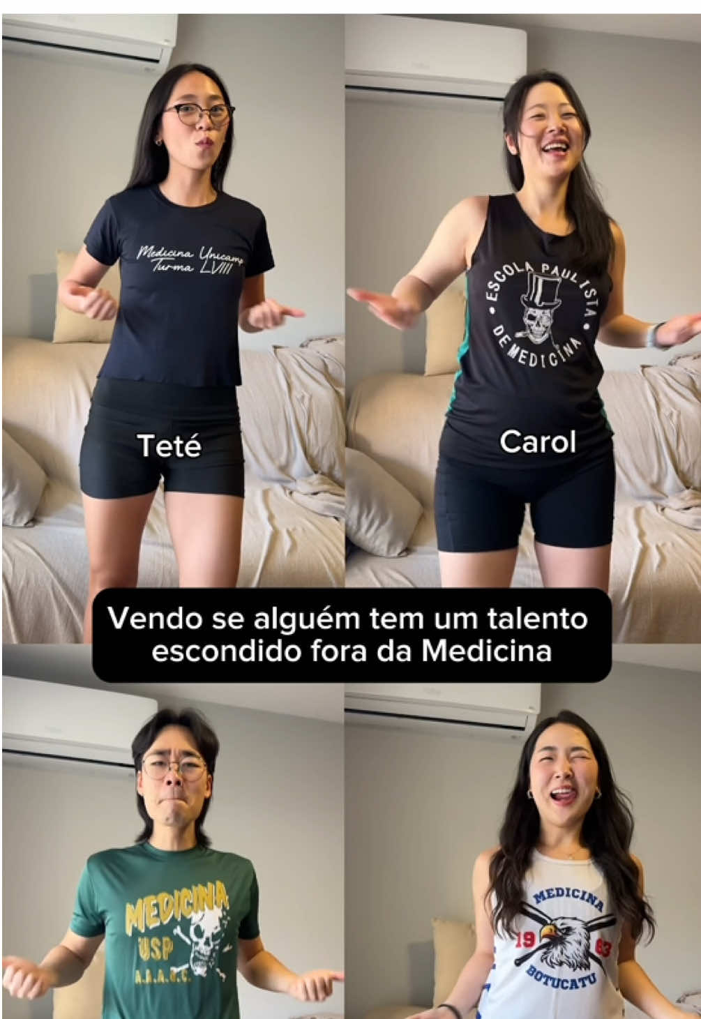 Desafio:  Tivemos 1 min pra aprender a dança. E tínhamos 1 chance pra gravar …. #medicina #med #humor #humor #trend  