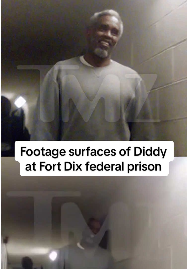 TMZ obtained a video of Diddy ending his work shift at the Fort Dix prison on Friday evening#diddy
