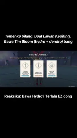 Aku aja gatau Tim Apa ini.. kok masih ada yg ngeluh spiral susah.. aku yg cuma bisa nopal sama arle gini gimana coba klo spiral beneran susah #spiralabyss #GenshinImpact 