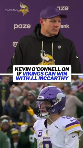 Kevin O’Connell thinks the Vikings can win with J.J. McCarthy at QB #nfl #vikings 