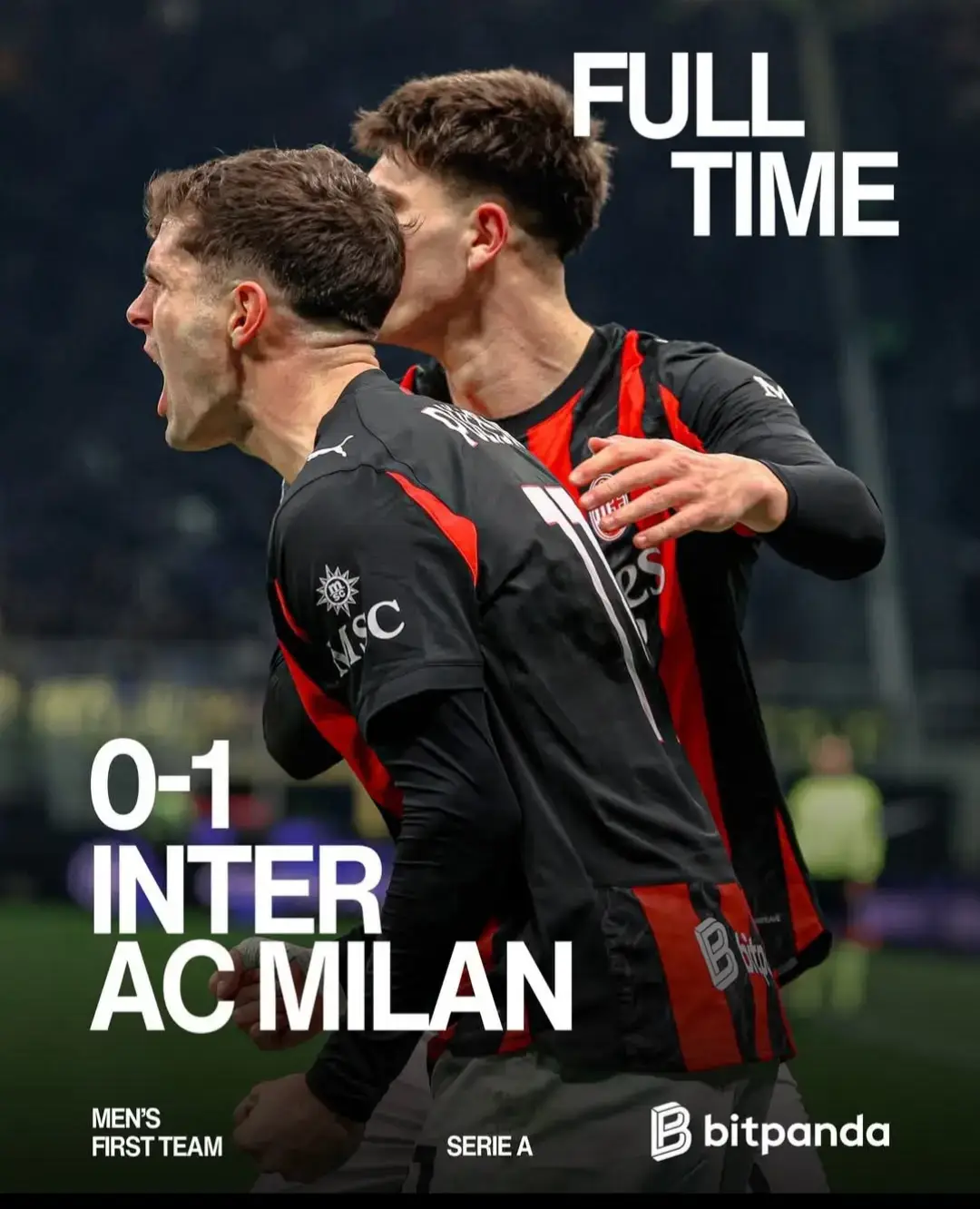 Godooooooooo!!!  Vamosssssss!!! Milano è rossonera!!❤🖤⚽️🥅 #SerieA  #derbydimilano  #MilanInter  #SempreMilan  #ForzaMilan   