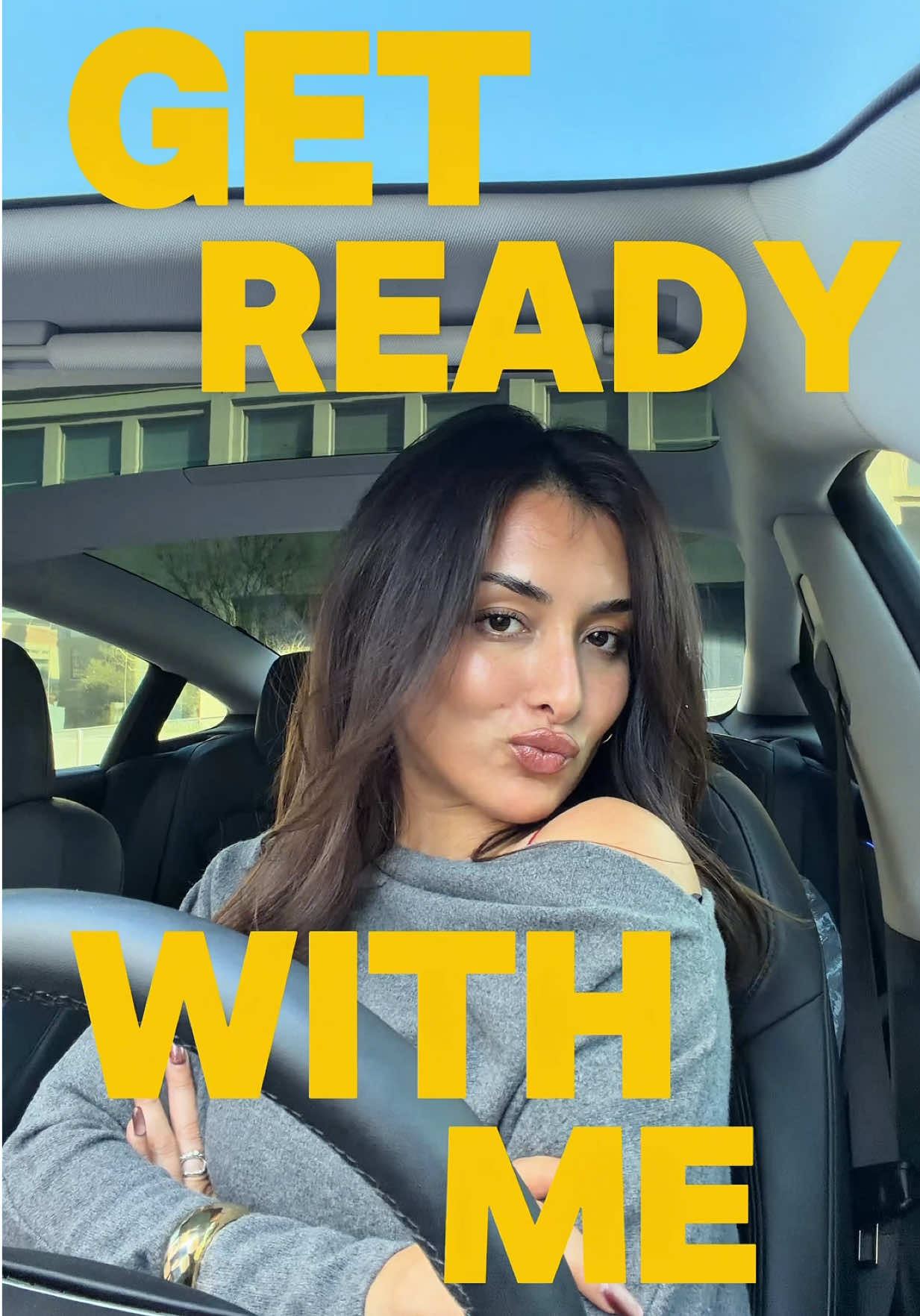 why is doing makeup in the car so much more satisfying #quickgrwm #naturalmakeup  @rhode skin @Persona Cosmetics @REFY @YSL Beauty @Saie @aboutface @Peter Thomas Roth Labs 