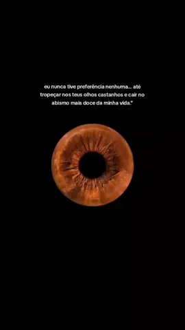 eu amo teus olhos castanhos,toda vez que olho caio no abismo deles.#versus #fypシ゚viral🖤tiktok #foryoupage #olhoscastanhos @escritasombra🫀✨ @escritasombra🫀✨ @escritasombra🫀✨ 
