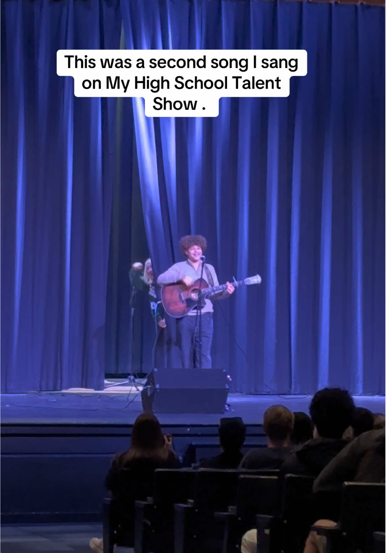 I was very nervous, but here’s a little bit of my performance that day. At the end it was all worth it, I had a great time.  #singing #talentshow #guitar #friends #highschool #teen #life 