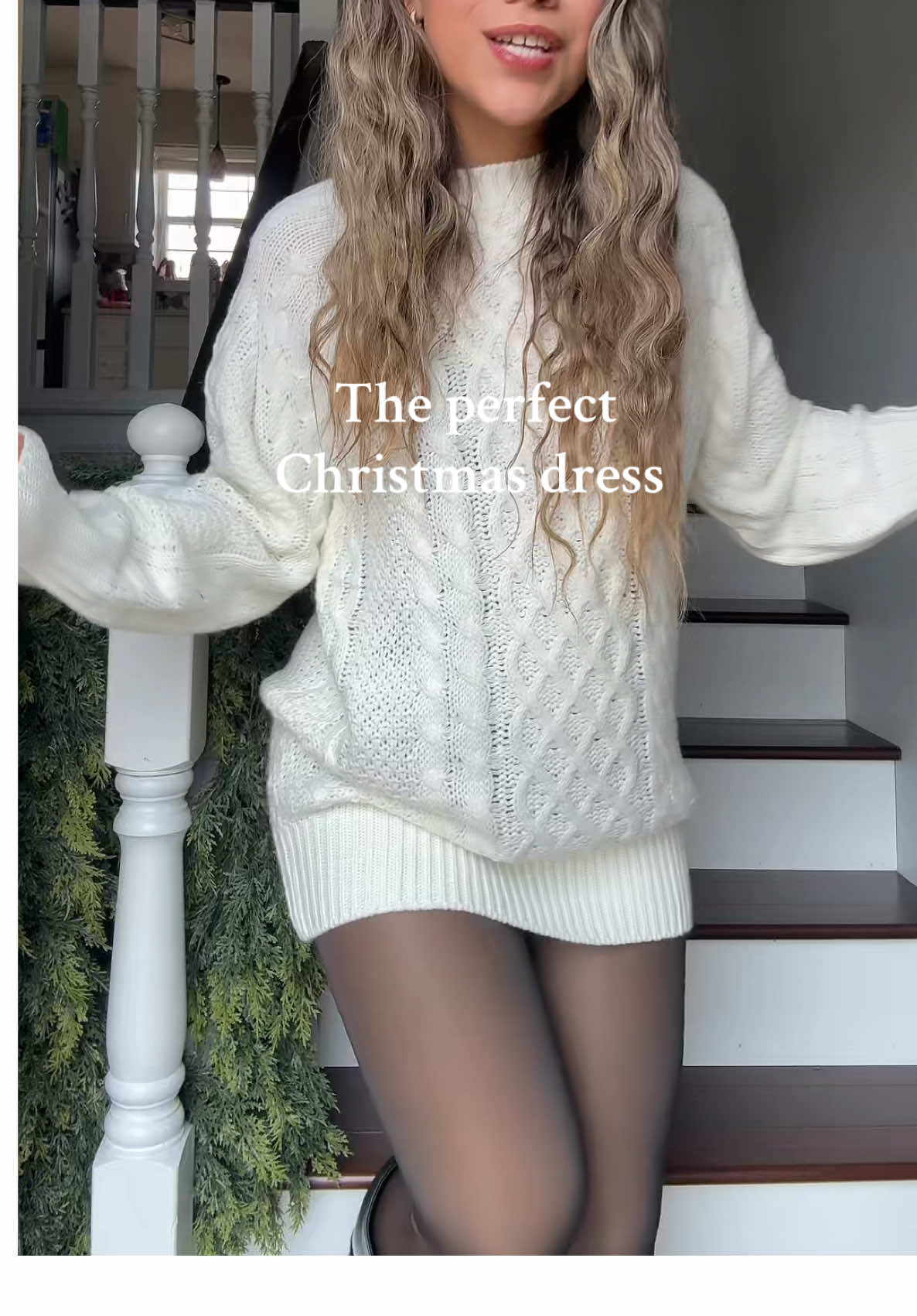 Sweater dress for the holidays ❤️🩷 #sweaterdress #sweaterdresses #holidayoutfitinspo 