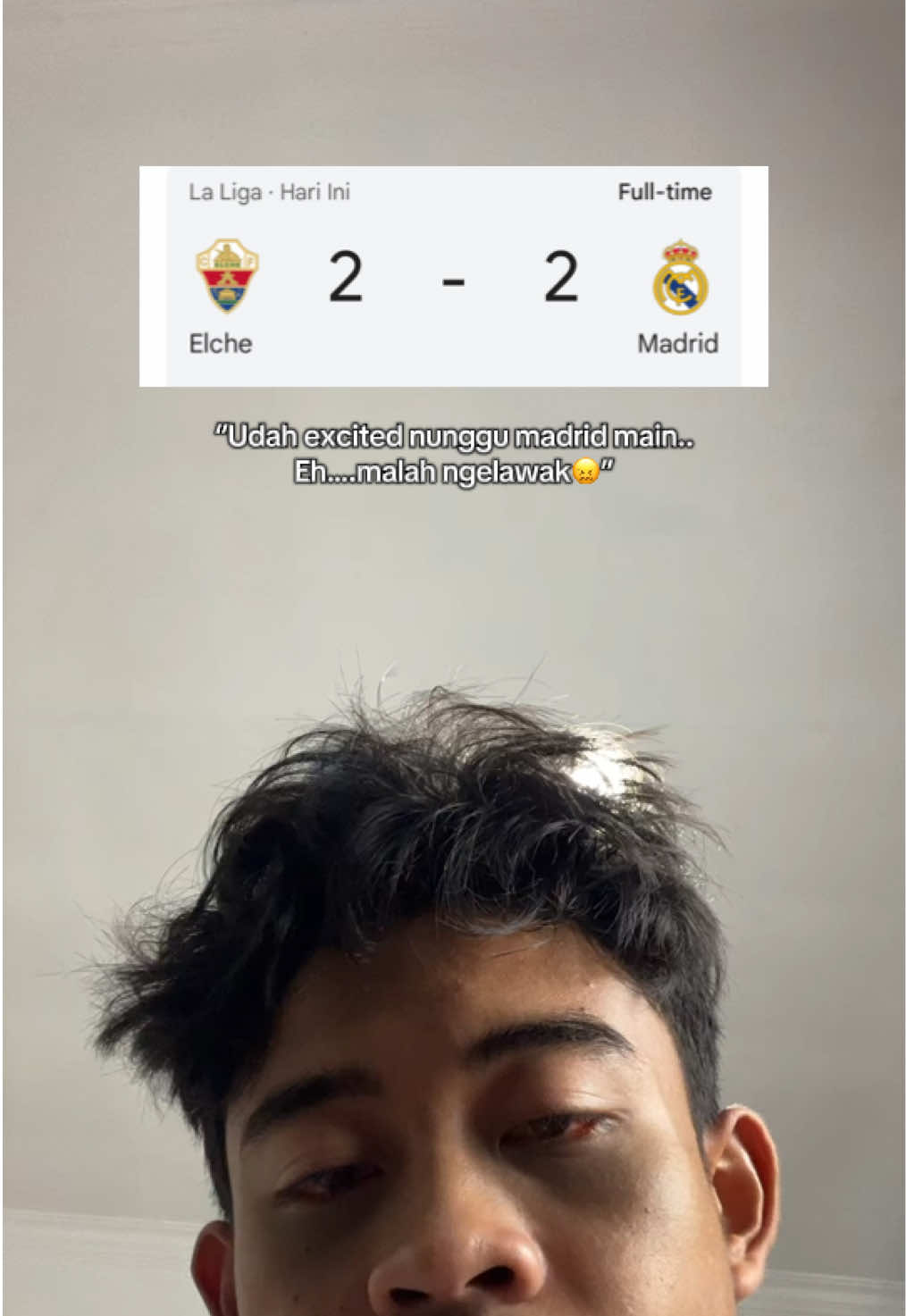 Santai aja si masih dipucuk😅 #realmadrid 