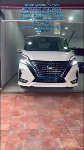 To qualify for 100% financing call or what’s app 868-296-9410  Required documents  2 forms of I’d  Proof of address Bank statement 3 month  3 month payslip  And job letter  BIR letter #signaturemotorsltd #fyp #nissanserenac27 #nissanserena #sevenseater 