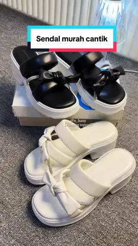 Cantik ✨🖤🤍 #sendalwanita #wedges #sendalviral #sendalmurah 