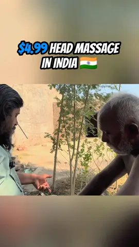$4.99 HAD MASSAGE IN INDIA 🇮🇳 #headmassage #asmr #barber #usa #massagetherapytiktok 