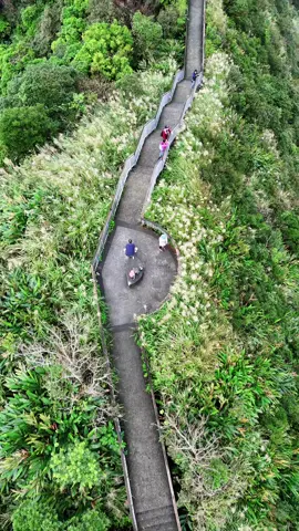 🫰🫰搭早安🥰🥰 我們也是滿腔熱血迎風前進卻因烏雲密佈幾滴小雨打退堂鼓🤭🤭《開心就好 》 #報時山 #茶壺山 #陰陽海 #六坑斜坡索道 #看海的日子 