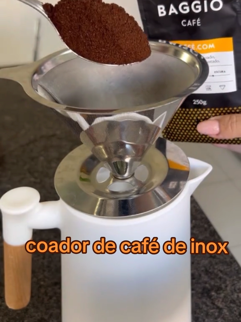 coador de café de inox #café #achadinhos #tiktok #achadinhosshopee #shopee 
