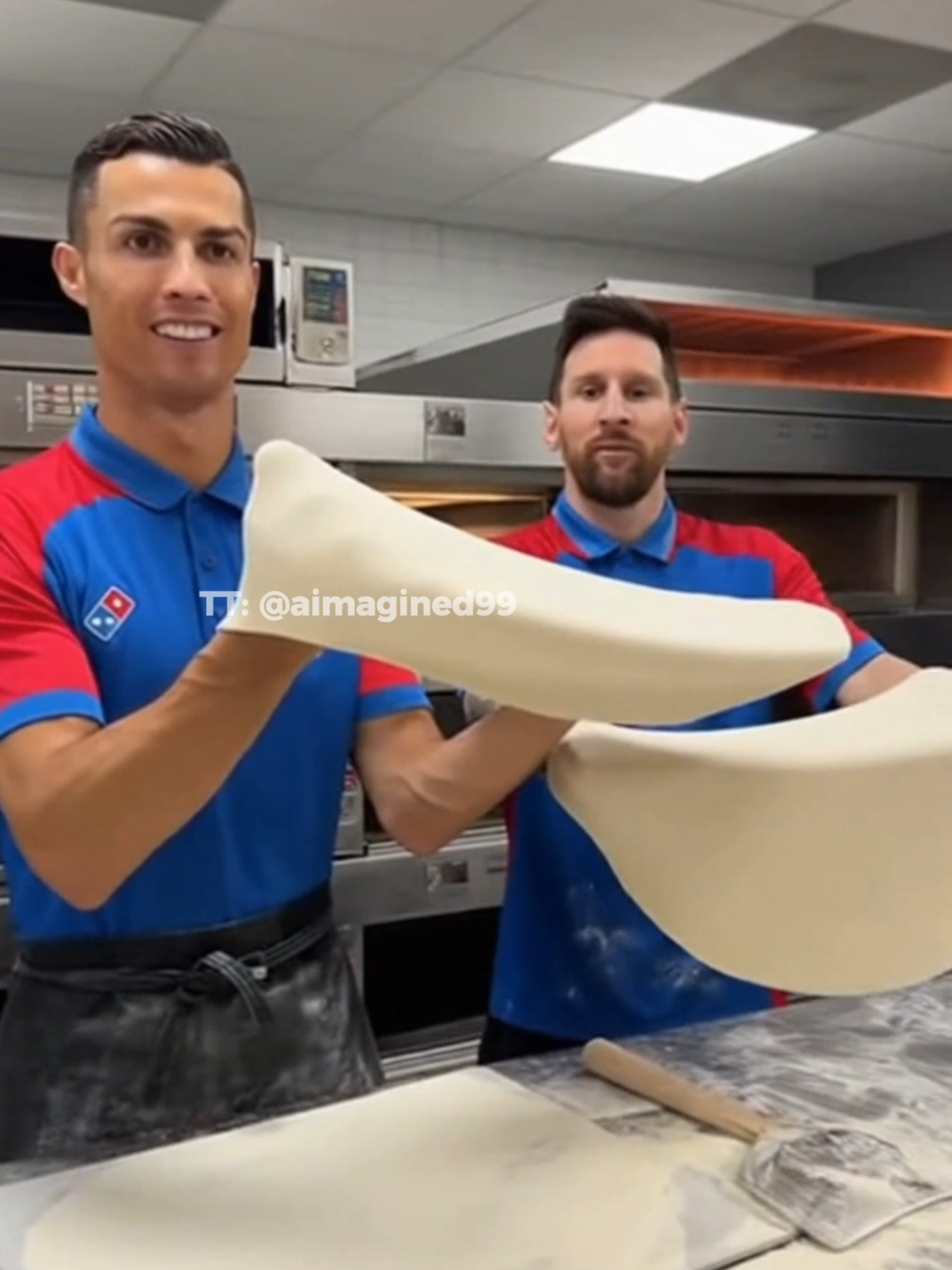 TUFF PIZZA MADE BY THE GOATS 🐐 #leomessi #67 #sixseven #ronaldo #fyp #funnyvideos #messi #cr7goat🐐