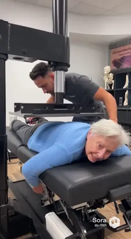Took it like a champ #ai #grandma #chiropractor #sora #pressure
