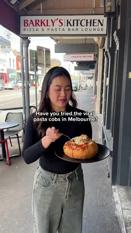 Have you tried the viral pasta cobs in Melbourne? 📍63 Sydney Rd, Brunswick #halalfood #melbournefood #barklyskitchen #comfortfood #fyp #melbournerestaurant #WhereToEat #viralfood #melbourneeats #melbournefoodie #pastacob
