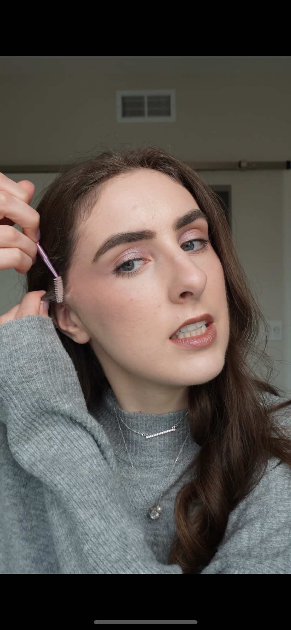 There has to be a better method than scraping my hairline with a spoolie. Because I feel like especially because my hair is dark and my foundation shades are SO light. It is SO obvious! #makeup #makeuphacks #makeupproblems #paleskin #pale 