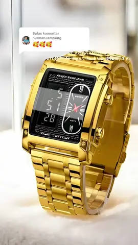 Membalas @nurman.lampung  Jam tangan model premium tapi harga tetap aman di kantong 😎✨ Desainnya keren, stainless steel kokoh, anti karat, fitur lengkap dari analog sampai digital. Dipake harian langsung naik level gaya! Yang suka look mewah, ini wajib punya sih 🔥 #jamtanganpria #jamluxury #jamtangankeren  #fashionpria #aksesorispria