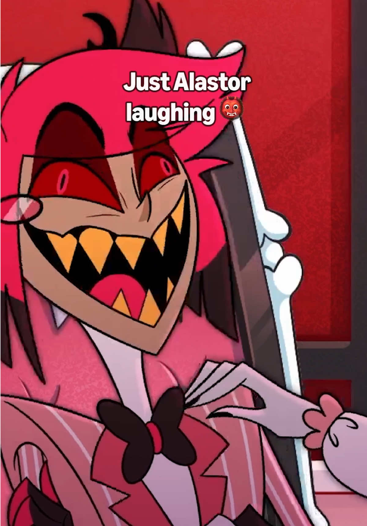 The king of the evil laugh 😈 #Alastor #HazbinHotel #HazbinHotelPrimeVideo #HazbinHotelPV #VivziePop    