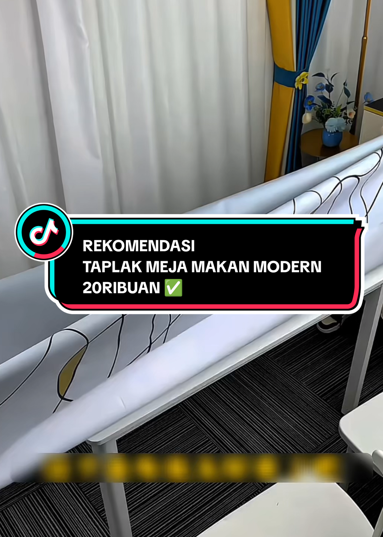 rekomendasi taplak meja makan modern 20ribuan, bikin meja makan bunda jadi makin mewah dan modern #taplakmeja #taplakmejamurah #taplakmejaantiair #tiktokshopindonesia 