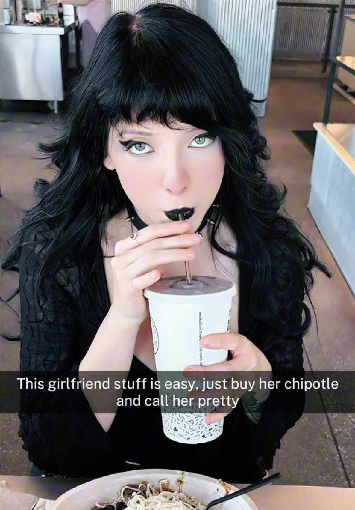 Easy peasy #goth #gothgirl 