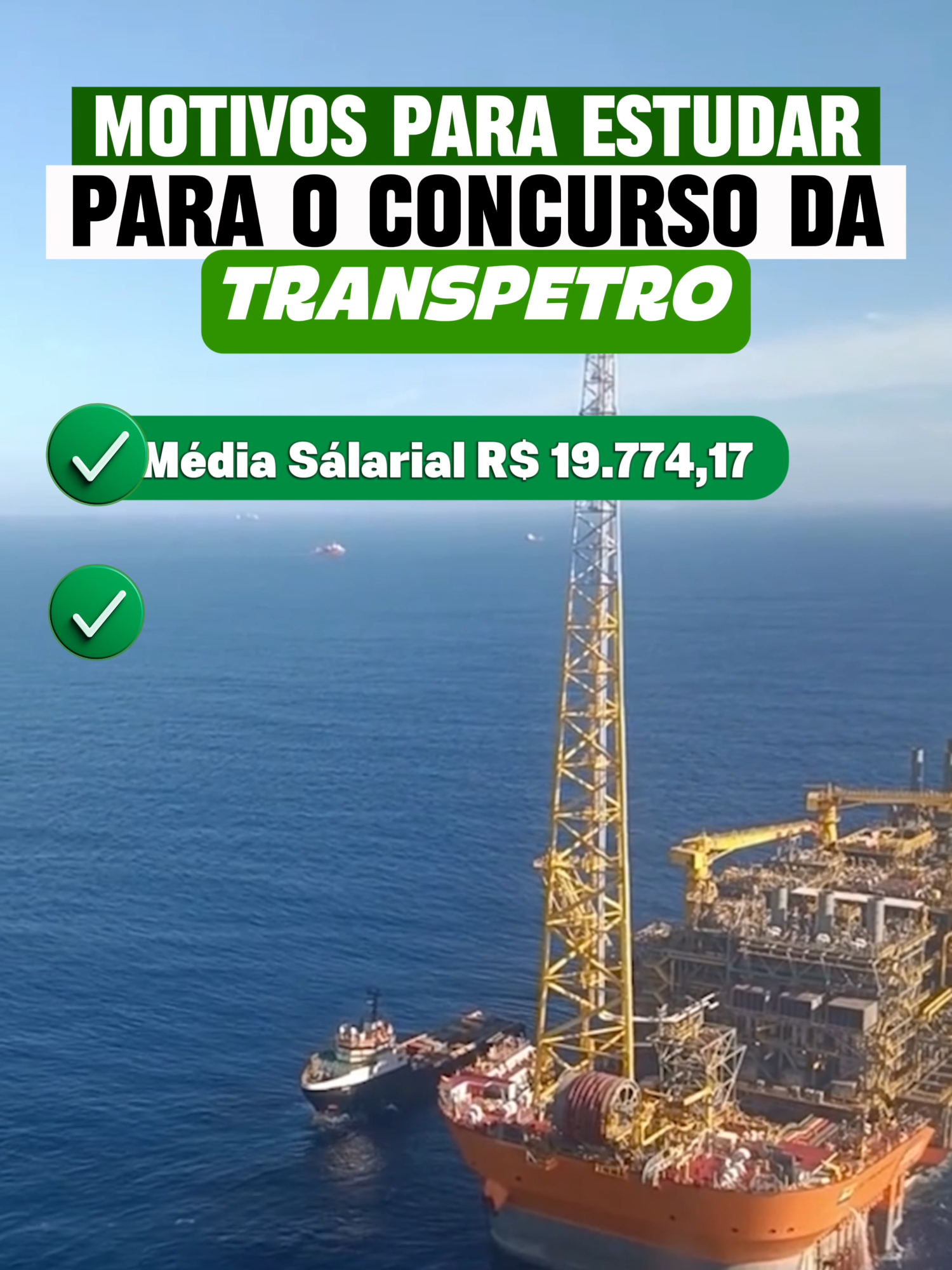 Alguns motivos para estudar para o próximo concurso da TRANSPETRO / PETROBRAS! Esse concurso oferece o MELHOR salário e escala de trabalho de um CONCURSADO com apenas o NÍVEL MÉDIO do BRASIL!!💰💸 ✅Se você não quer perder essa oportunidade, vai no link da BIO clica e se cadastra para o CURSO GRATUITO!!! #oportunidade #transpetro #petrobras #salário #concurso #estabilidade #folga #nívelmédio