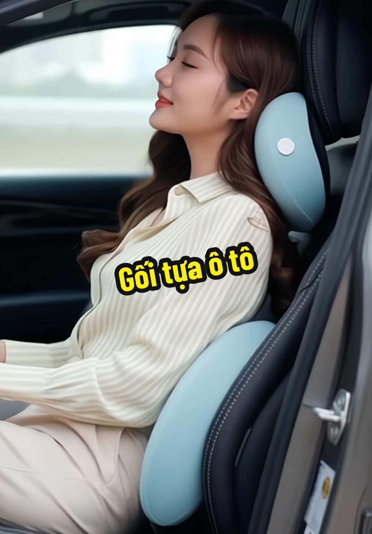 [MẪU MỚI - CHUẨN awesome] GỐI TỰA Ô TÔ awesome, Lõi Cao Su Non vỏ Vải Co Giãn, gối tựa đầu và lưng xe ô tô hỗ trợ giảm đau mỏi cổ vai lưng khi lái xe #tiktokaffiliate #giaitritiktok #tiktok 