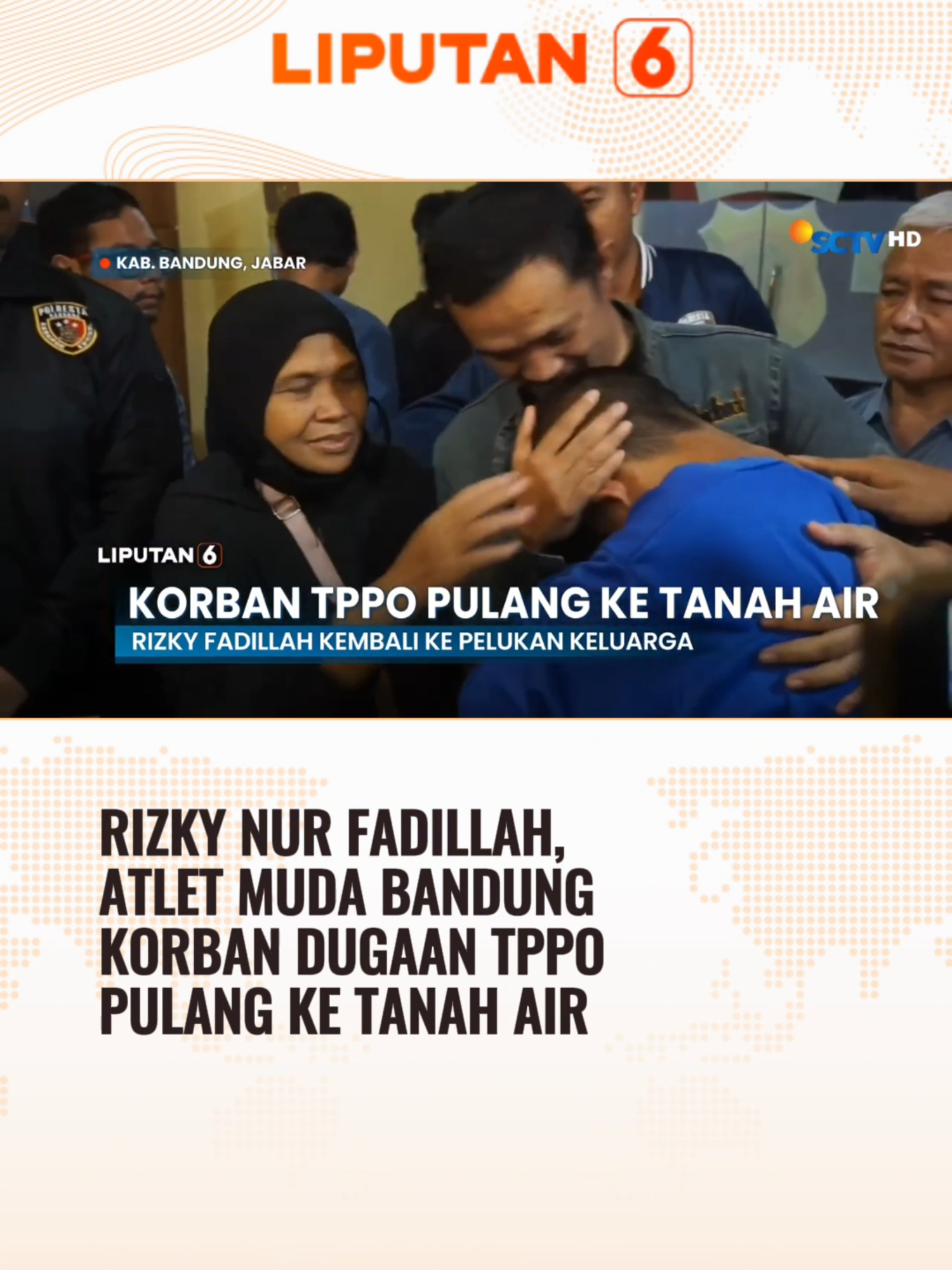 Masih ingat kasus Rizky Nur Fadillah, atlet muda Bandung yang diduga menjadi korban Tindak Pidana Perdagangan Orang atau TPPO di Kamboja? Kini, Rizky telah kembali pulang ke pelukan keluarga. #newssctv #liputan6sctv #liputan6 #rizkyfadillah #bandung #bandunghits #foryourepage #viralvideo #beritatiktok #longervideos #beritaviral #fyp