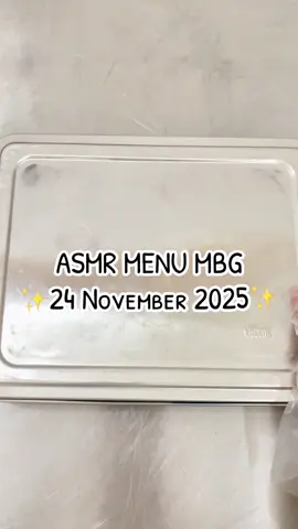 MENU HARI INI ✨24 November 2025✨ ▪️Nasi ▪️Sempol ikan ▪️Sup sayuran ▪️Tahu asam manis ▪️Semangka #mbg #fyp #makangratis #sppg #palembang 