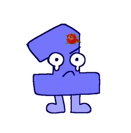 ugly blue integer cries from a tomato being thrown at her not clickbate #bfdi #tpot #onetpot 