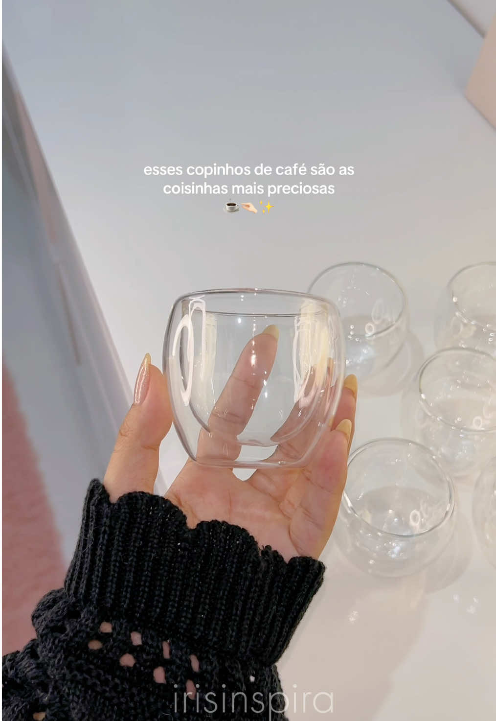 Achadinho de decoração que deixa a cozinha mais aesthetic ✨☕ Esses copinhos de café são MUITO Pinterest vibes!🎀 #comprinhas #cozinha #cafe #fyp #pinterest 