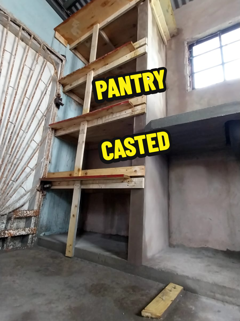 Pantry Casted. Final touches with Finish Look;UpNext. #kitchen #concretecountertop #qualitywork #beforeandafter #build 