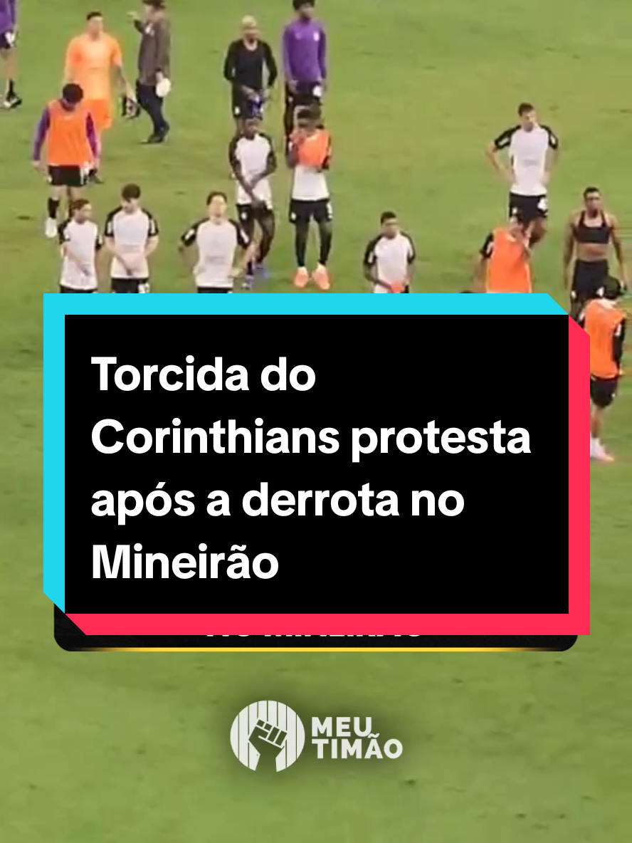 Após a derrota por 3 a 0 para o Cruzeiro, a torcida do Corinthians fez o seu protesto no Mineirão. #MeuTimão #Timão #Corinthians #TikTokEsportes