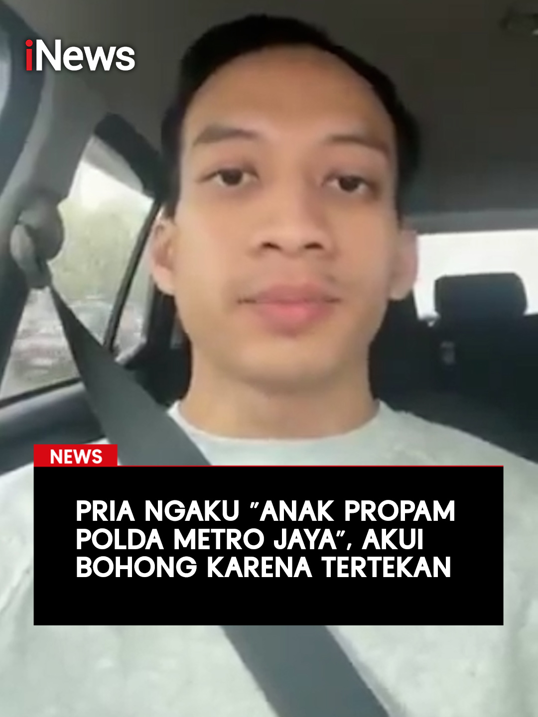 Pria berinisial MAF mengaku anak anggota Propam Polda Metro Jaya dan membawa mobil barang bukti menyampaikan permintaan maaf. MAF juga mengaku bahwa dirinya terpaksa berbohong untuk menghindari pria yang diduga sebagai debt collector. Ia pun meminta maaf karena telah membuat nama institusi Polri menjadi perbincangan negatif di kalangan warganet.  Saya ingin meminta maaf kepada institusi Polri karena sudah mencemarkan nama baik Polri,” ucap dia. Baca selengkapnya hanya di  https://www.inews.id/news #iNews #Viral #PriaAnakPropam #Propam