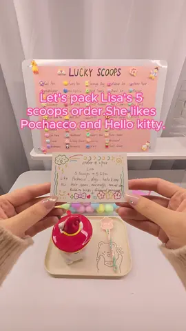 Hi.Lisa! This is your 5 scoops order packing video 💕💕#luckyscoop #mysteryscoop #packingorders #mysterybox #SmallBusiness 