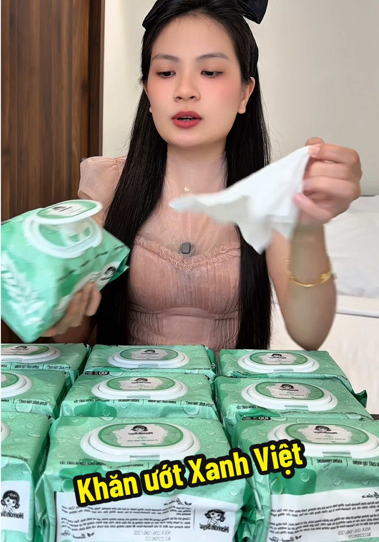 Khăn ướt Xanh Việt #cothamvelangg 