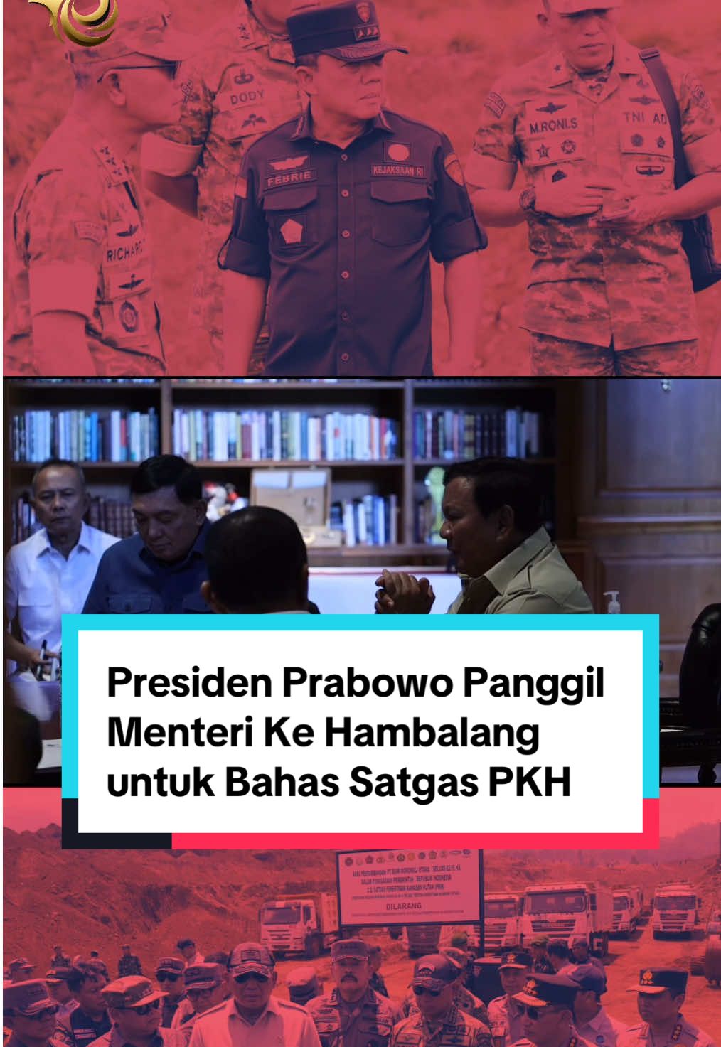 Presiden Prabowo panggil Sejumlah Menteri yang tergabung dalam Satgas PKH untuk membahas Penertiban Kawasan Hutan, ini bukti keseriusan Presiden menutup kebocoran-kebocoran yang terjadi di Indonesia #fyp #prabowo #prabowosubianto #satgaspkhuntuknegeri #tiktokpelitfyp 