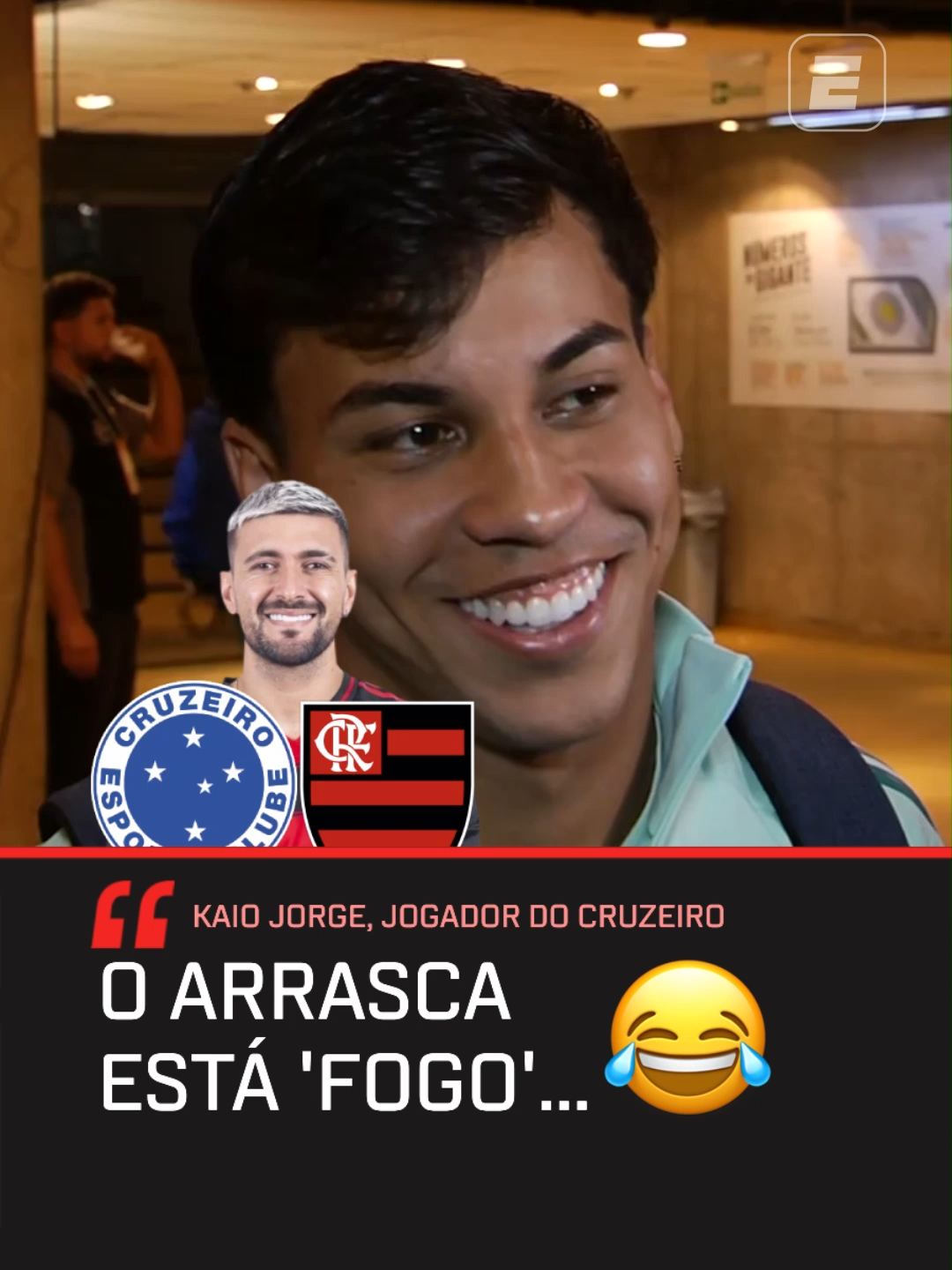 Essa disputa pela artilharia do Brasileirão com o Arrascaeta está demais, né, Kaio Jorge? HAHAHAHHAH #cruzeiro #flamengo #brasileirao #futebolnaespn #futebol #tiktokesportes