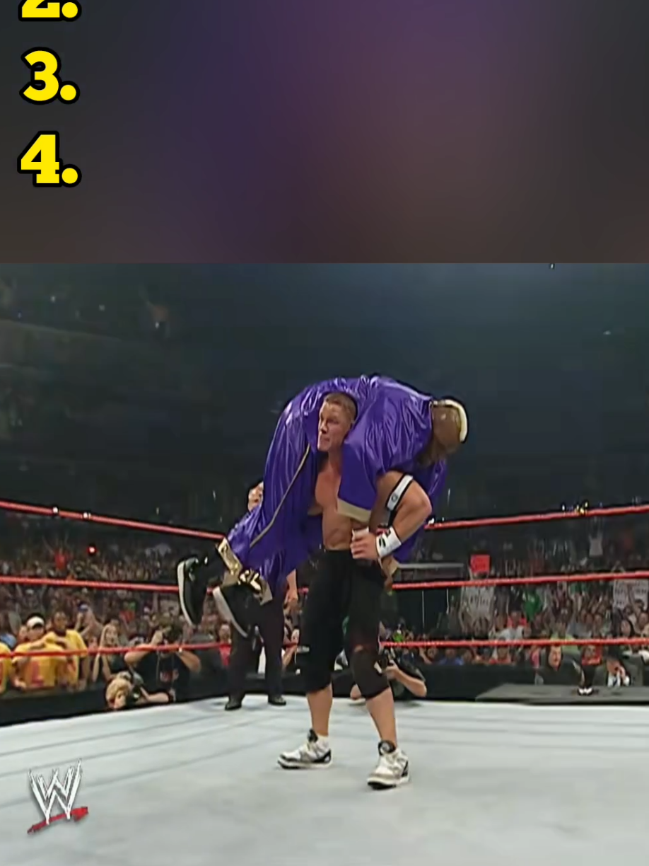 TOP 4 GIANTS THAT JOHN CENA DESTROYED #WWE #wweraw #wwefan #wwetiktok #wwesmackdown 