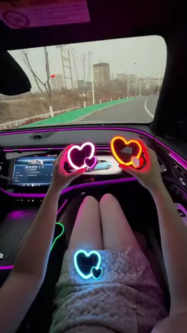 Car LED love atmosphere light #car #caraccessories #carconversion #fypシ #carmodification 