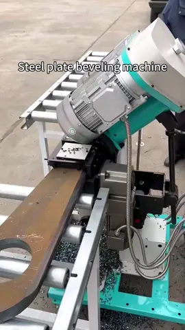 Steel Plate Beveling Machine  Processes carbon steel, stainless steel, cast iron, aluminum plates, non-ferrous metals, rigid plastics, and more. Capable of handling 4-80mm thick plates with bevel angles ranging from 0° to 75°. Features a smooth bevel surface that meets flaw detection welding requirements, with simple operation—easily operated by an ordinary worker.  #PressureVessel #BevelingEdgeMachine #Machining #SteelStructure #BevelingMachine