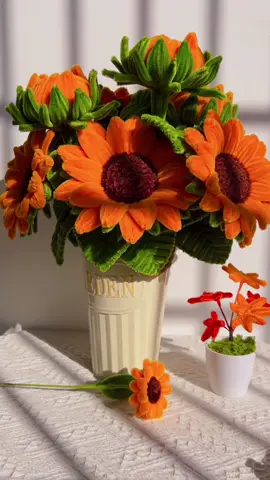 Làm bông hoa hướng dương bằng kẽm nhung #lamhoa #toptrending 