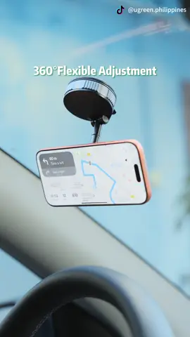 I-rotate ang 360 ​​degrees nang malaya! Ayusin ang anggulo ng nabigasyon gayunpaman gusto mo!#ugreen #tiktokphilippines #vacuumphoneholder #phoneholder #carphoneholder 