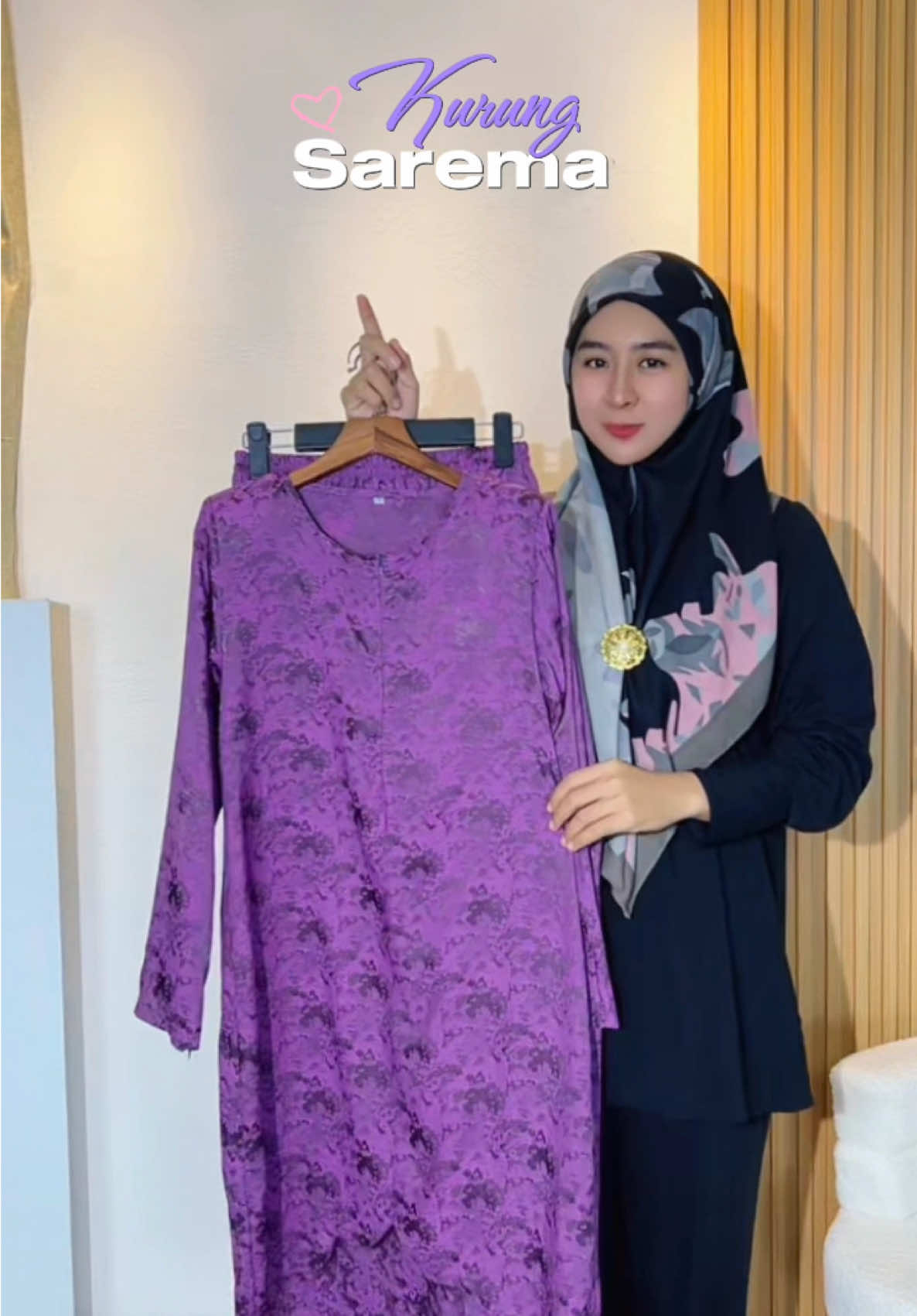 GRWM kurung Sarema! 😍💜 #sheilashaari #kurungcantik #kurungmoden #kurungviral #fypシ゚ 