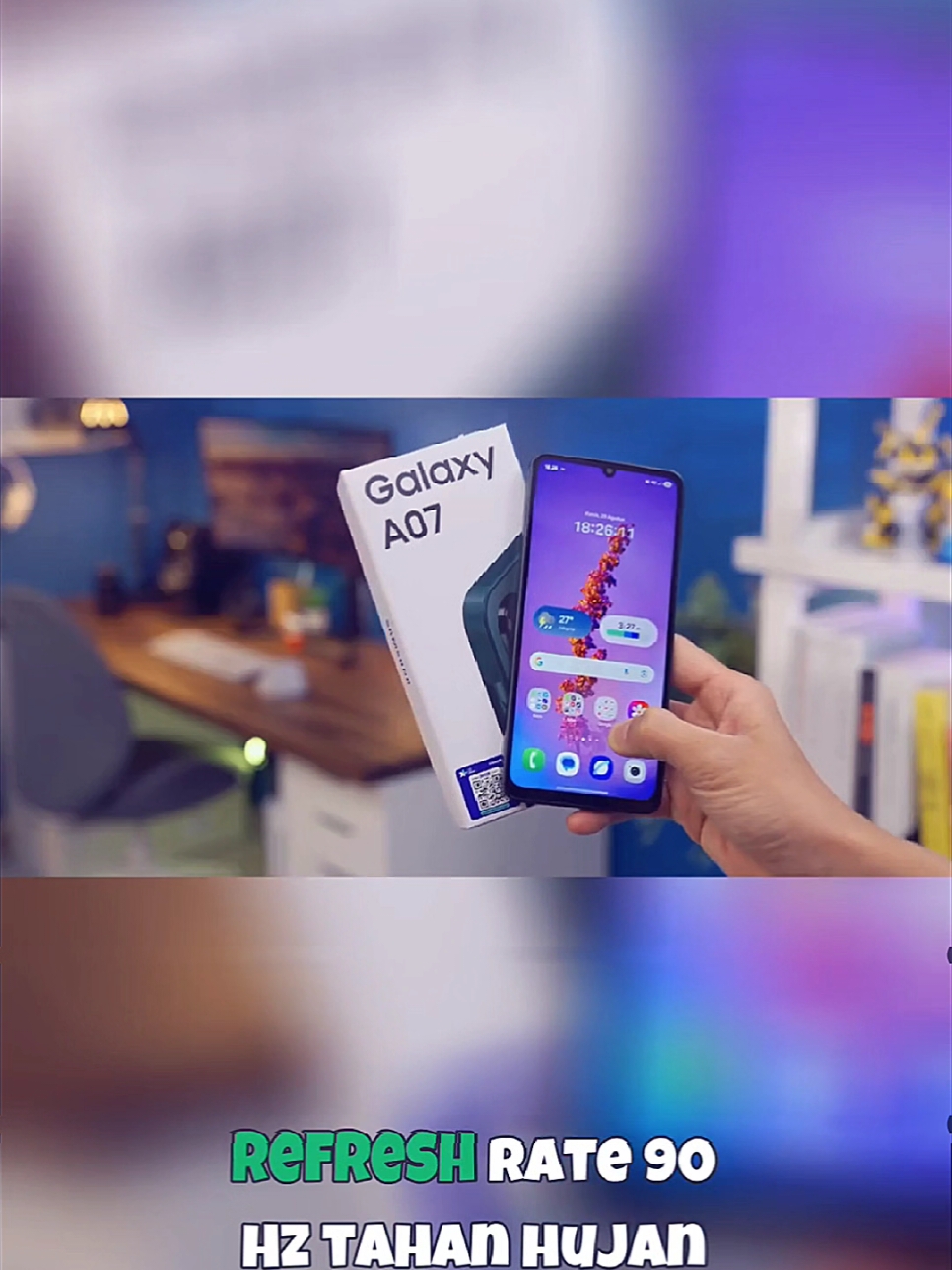⚡ Galaxy A07 – Spek sejutaan, update aman 6 tahun! 📱 Layar 6,7″ 90 Hz = cukup luas & halus untuk scroll & nonton ⚙️ Helio G99 = performa untuk kerja harian & sosial media 🔋 Baterai 5.000 mAh + 25 W = isi daya cepat & tetap tahan lama #GalaxyA07 #HpHemat #SamsungValue 