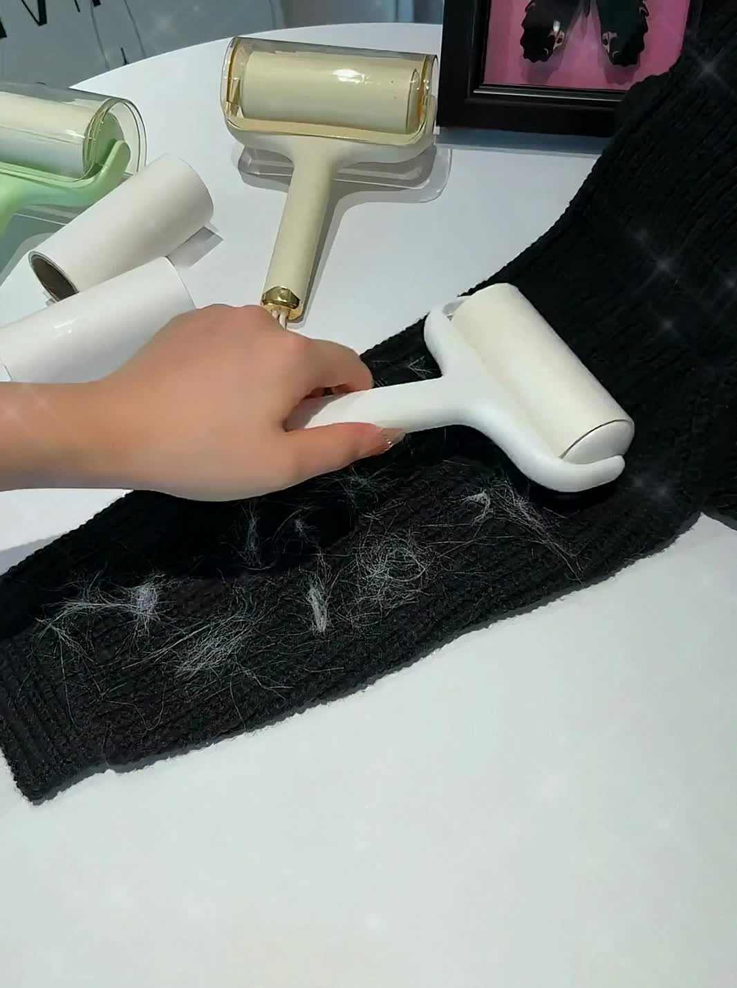 Lint Roller Stainless Steel Material Suitable for Clothes and Surface Lint Pet Hair Remover with Refill Roller Easy to Use 