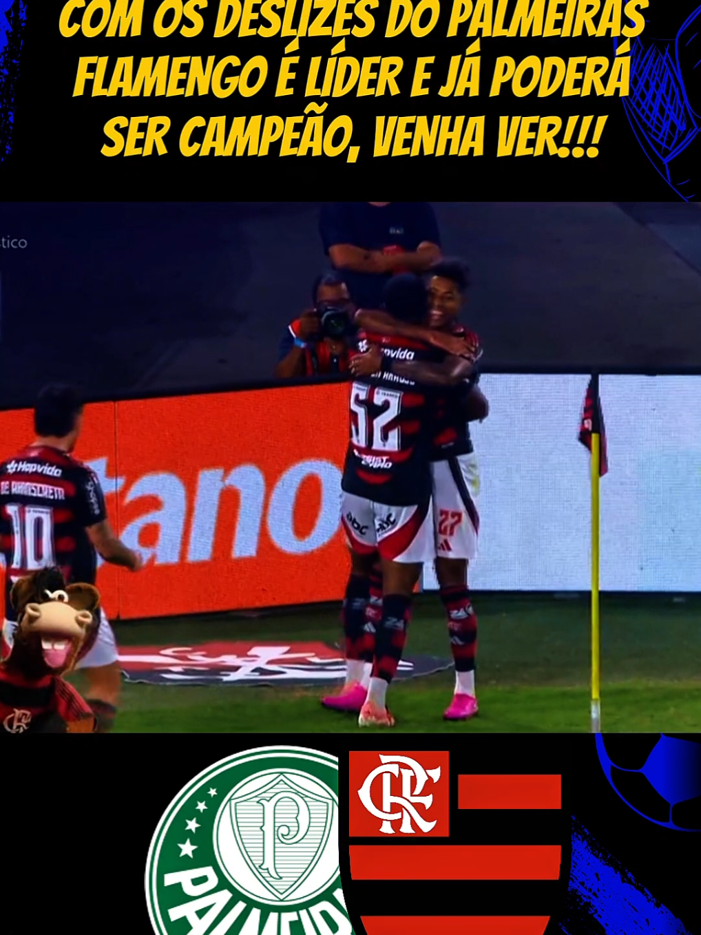 COM OS DESLIZES DO PALMEIRAS FLAMENGO É LÍDER E JÁ PODERÁ SER CAMPEÃO, VENHA VER!!!#brasileirao #flamengo #palmeiras #rubronegro #mengao