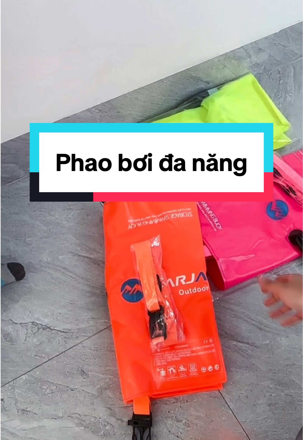 Phao bơi đa năng, phao cứu hộ kiêm túi đựng đồ #xuhuongtiktok #phaoboi #viral #phaocuusinh #fypシ゚ 